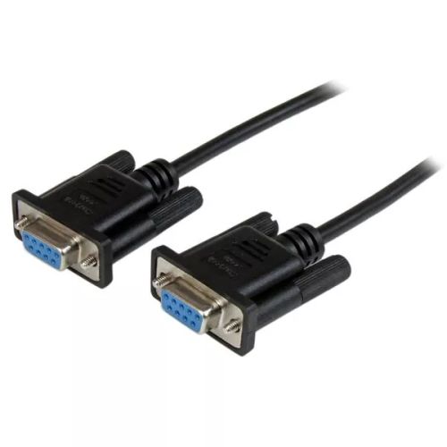 Vente StarTech.com Câble null modem série DB9 RS232 de 1m - Cordon série DB9 vers DB9 - F/F - Noir au meilleur prix
