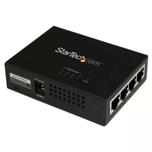 Revendeur officiel Switchs et Hubs StarTech.com Injecteur PoE+ à 4 ports Gigabit - Midspan Power over Ethernet - 802.3at/af