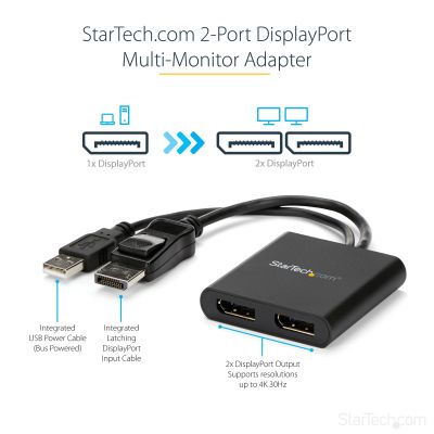Vente StarTech.com Répartiteur DisplayPort 1.2 à Deux Moniteurs, Adaptateur StarTech.com au meilleur prix - visuel 10