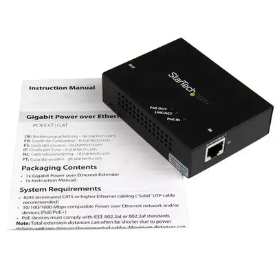 Répéteur Gigabit PoE+ à 1 port - Extendeur Power over Ethernet 802.3at et 802.3af - 100 m - StarTech - Accessoire Réseau - visuel 6