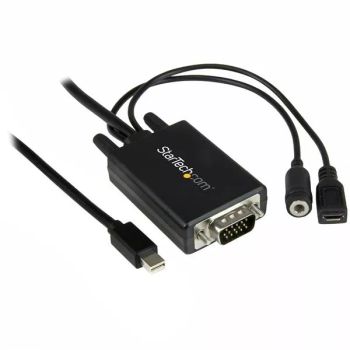 Revendeur officiel Câble pour Affichage StarTech.com Câble adaptateur Mini DisplayPort vers VGA de 3 m avec audio - M/M - 1920x1200 / 1080p