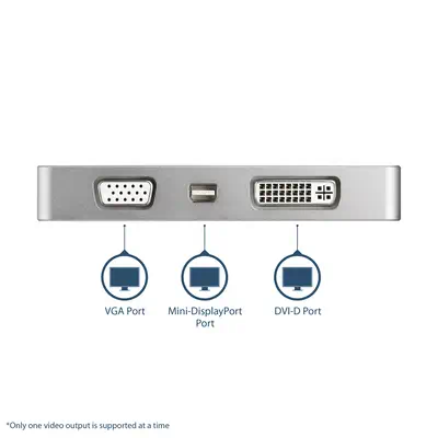 StarTech Adaptateur Multiport USB-C avec HDMI/VGA/Mini - Câble HDMI - visuel 3