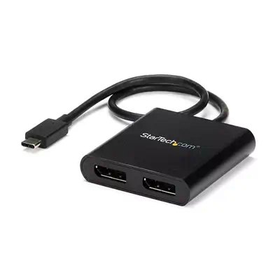 StarTech Adaptateur USB-C vers Double DisplayPort 1.2, Hub - Câble pour Affichage - visuel 1