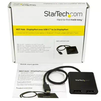 StarTech Adaptateur USB-C vers Double DisplayPort 1.2, Hub - Câble pour Affichage - visuel 7