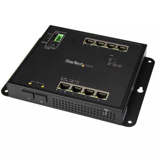 Revendeur officiel Switchs et Hubs StarTech.com Switch Gigabit Ethernet géré à 8 ports avec 2 connexions SFP - Fixation murale et accès en façade