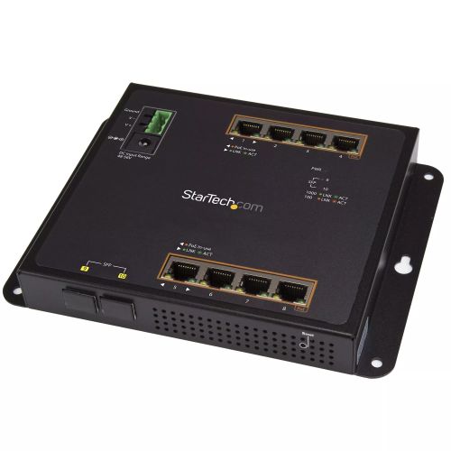 Vente Switchs et Hubs StarTech.com Switch Industriel POE+ Gigabit Ethernet 8 ports sur hello RSE