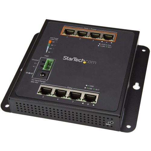 Vente Switchs et Hubs StarTech.com Switch Gigabit Ethernet géré à 8 ports (4 PoE+) - Fixation murale et accès en façade sur hello RSE