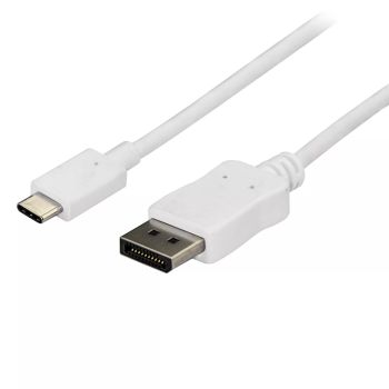 Revendeur officiel StarTech.com Câble adaptateur USB C vers DisplayPort de 1,8 m - 4K 60 Hz - Blanc