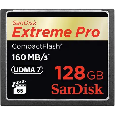 Sandisk 128GB Extreme Pro CF 160MB/s  - Carte Mémoire - visuel 1