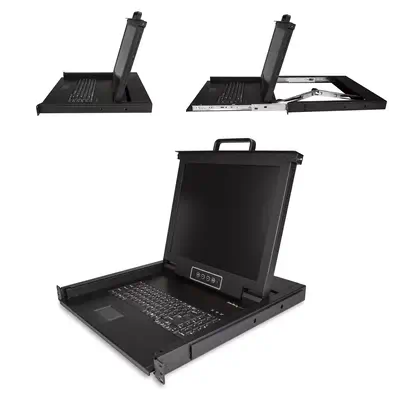 Console KVM en Rack - KVM VGA à port Unique avec Écran LCD 17" pour Rrack de Serveur - Tiroir KVM LC - StarTech - Switchs et Hubs - visuel 2