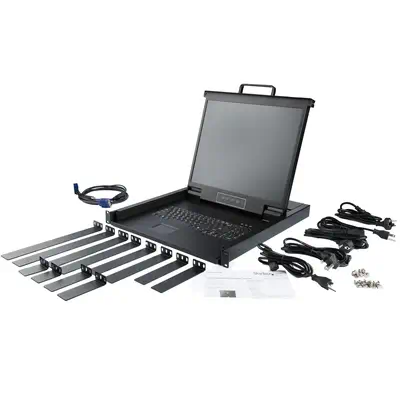 Console KVM en Rack - KVM VGA à port Unique avec Écran LCD 17" pour Rrack de Serveur - Tiroir KVM LC - StarTech - Switchs et Hubs - visuel 7