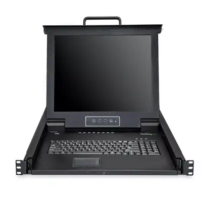 StarTech.com RKCONS1708K support d'ordinateurs 43,2 cm (17") 1280 x 1024 pixels Acier Noir 1U - Switchs et Hubs - visuel 4