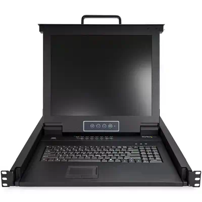 StarTech.com RKCONS1716K support d'ordinateurs 43,2 cm (17") 1280 x 1024 pixels Acier Noir 1U - Switchs et Hubs - visuel 3