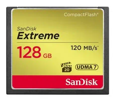 SanDisk CF Extreme 128GB 128 Go CompactFlash - Sandisk - Carte Mémoire - visuel 1