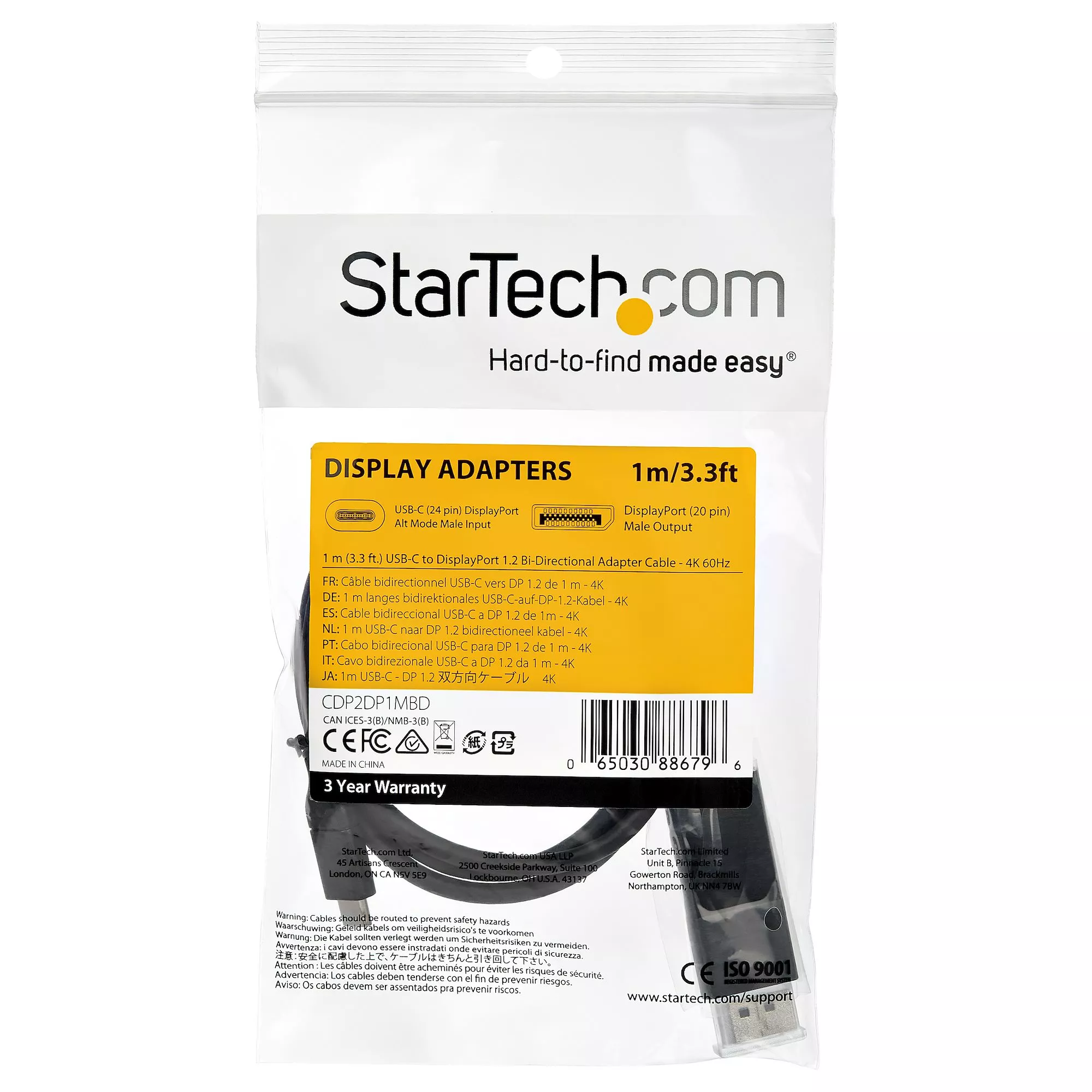 Achat StarTech.com Câble USB Type-C vers DisplayPort 1.2 sur hello RSE - visuel 5