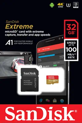 SanDisk Extreme 32 Go MicroSDHC UHS-I Classe 10 - Sandisk - Carte Mémoire - visuel 5