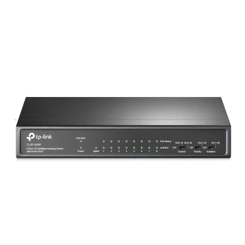 Achat Switchs et Hubs TP-LINK TL-SF1009P PoE+ Switch 8x 10/100Mbps PoE+ + 1x