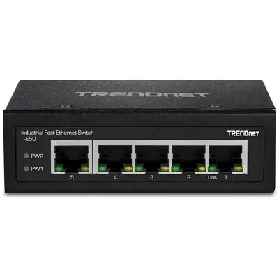 Trendnet TI-E50 commutateur réseau Non-géré Fast Ethernet (10/100) Noir - Switchs et Hubs - visuel 2