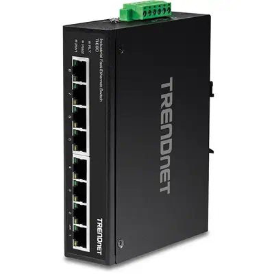 Trendnet TI-E80 commutateur réseau Non-géré Fast Ethernet (10/100) Noir - Switchs et Hubs - visuel 1