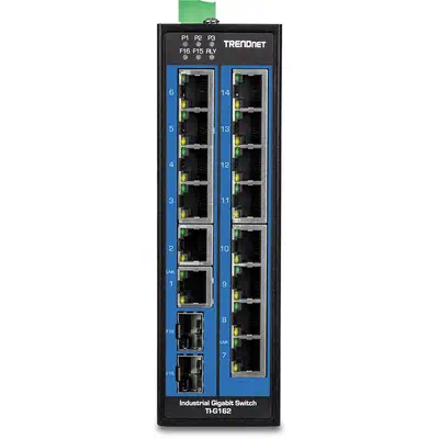 Trendnet TI-G162 commutateur réseau Gigabit Ethernet (10/100/1000) Noir - Switchs et Hubs - visuel 2
