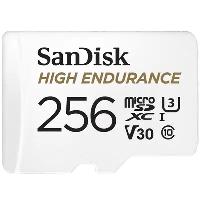 SanDisk High Endurance 256 Go MicroSDXC UHS-I Classe 10 - Sandisk - Carte Mémoire - visuel 1