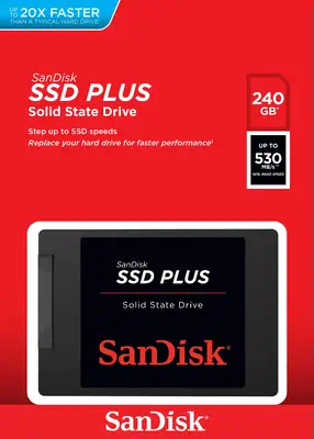 SanDisk Plus 240 Go 2.5" Série ATA III SLC - Sandisk - Disque dur SSD - visuel 3