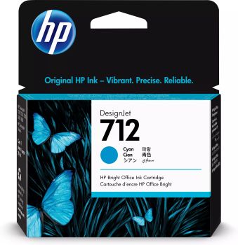 Revendeur officiel HP 712 29-ml Cyan DesignJet Ink Cartridge