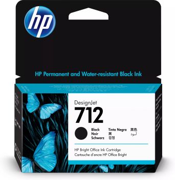 Revendeur officiel HP 712 38-ml Black DesignJet Ink Cartridge