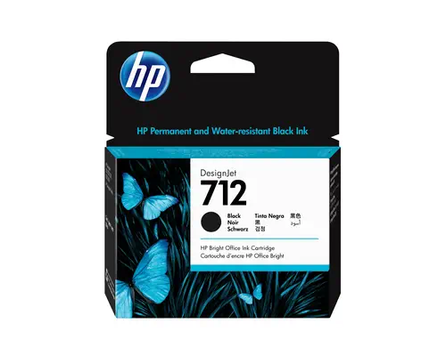 Cartouche d'encre DesignJet HP 712, noir, 80 ml - Cartouches d'encre - visuel 1