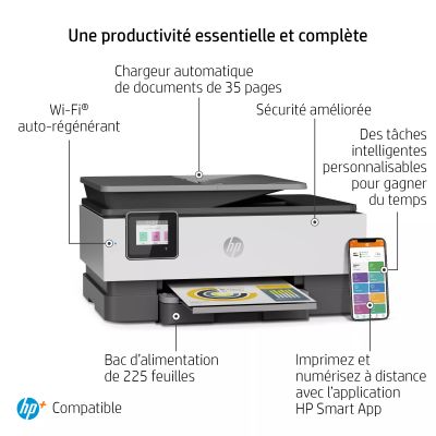 Achat HP OfficeJet Pro 8022e All-in-One A4 color 20ppm sur hello RSE - visuel 9