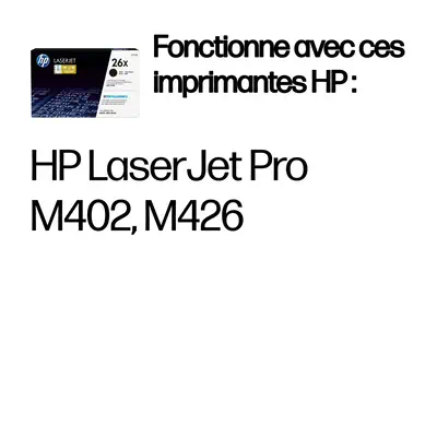 HP 26X toner LaserJet noir grande capacité authentique - Toner - visuel 1