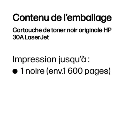 Cartouche de toner noir originale HP 30A LaserJet - Toner - visuel 3