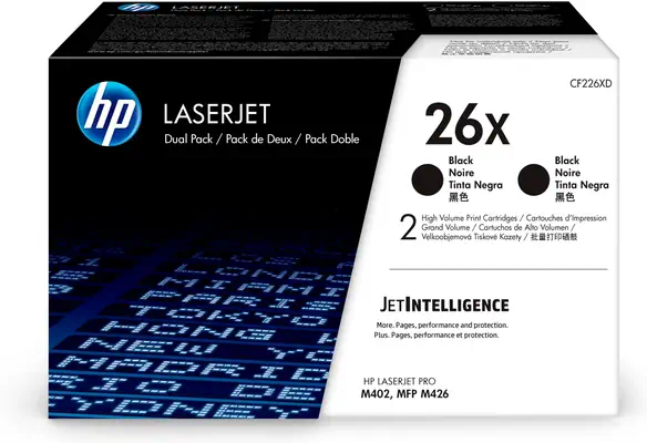 26X LaserJet, lot de 2 cartouches de toner grande capacité authentiques, noir - HP - Toner - visuel 1