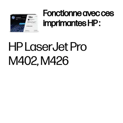 26X LaserJet, lot de 2 cartouches de toner HP - visuel 1 - hello RSE - Produisez plus de pages de qualité professionnelle sur votre imprimante HP ou multifonction HP