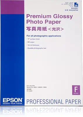 Pap Photo Premium Glacé 255g 25f. A2 (0,420x0,594m) - Epson - Autre Imprimante - visuel 1