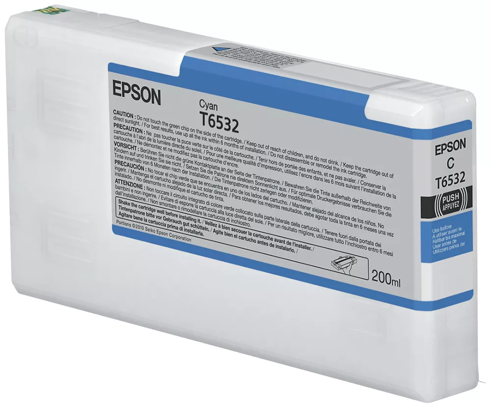 Revendeur officiel EPSON T6532 cartouche d encre cyan capacité standard