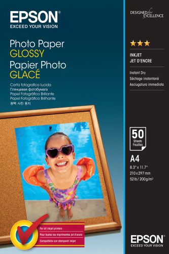 Revendeur officiel Epson Photo Paper Glossy - A4 - 50 Feuilles