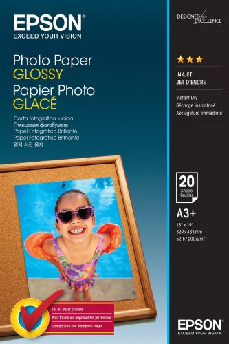 Vente EPSON Papier Photo Glace 200g A3 (20f au meilleur prix