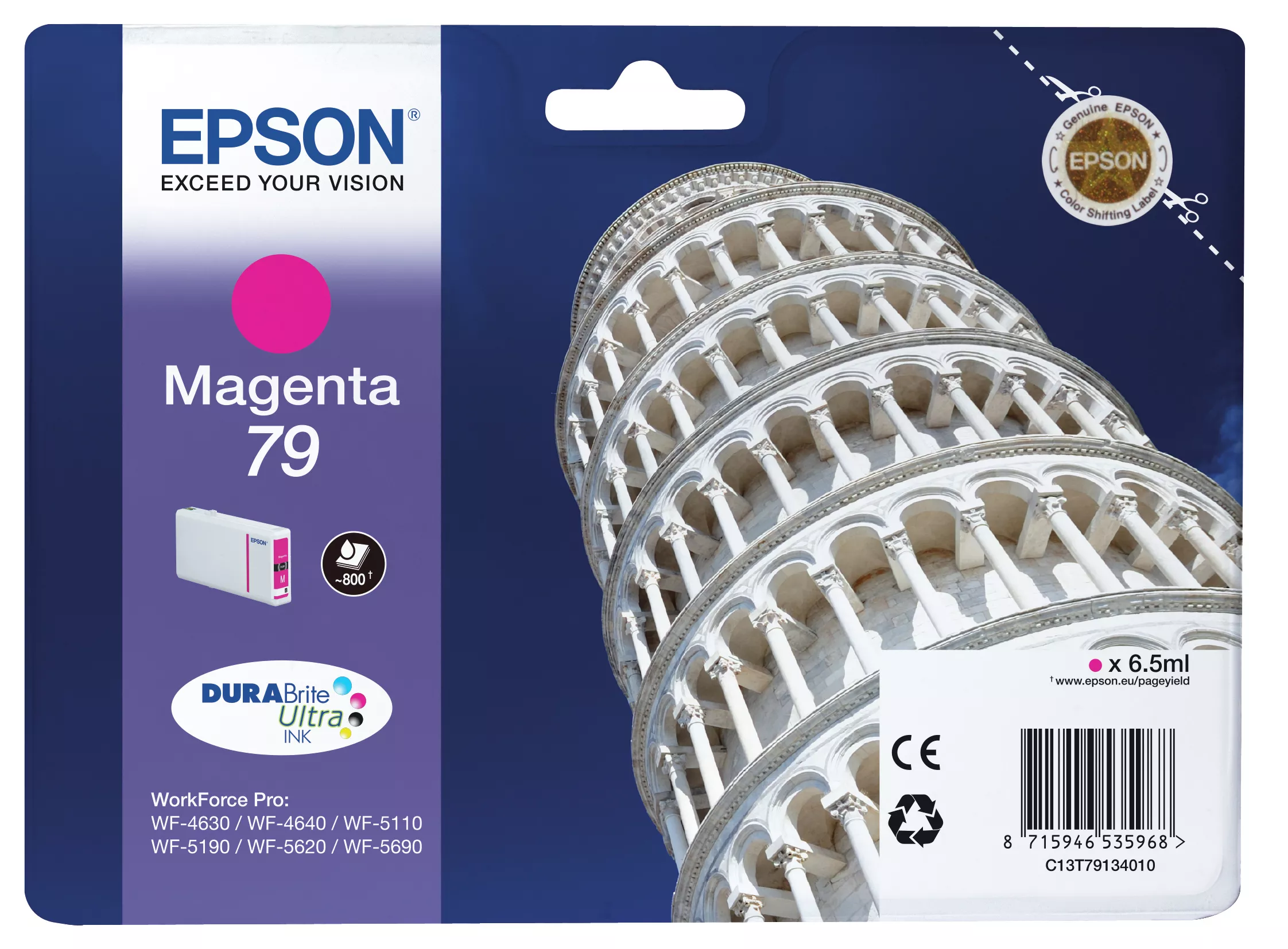 Achat EPSON 79 cartouche dencre magenta capacité standard 6.5ml - 8715946535968