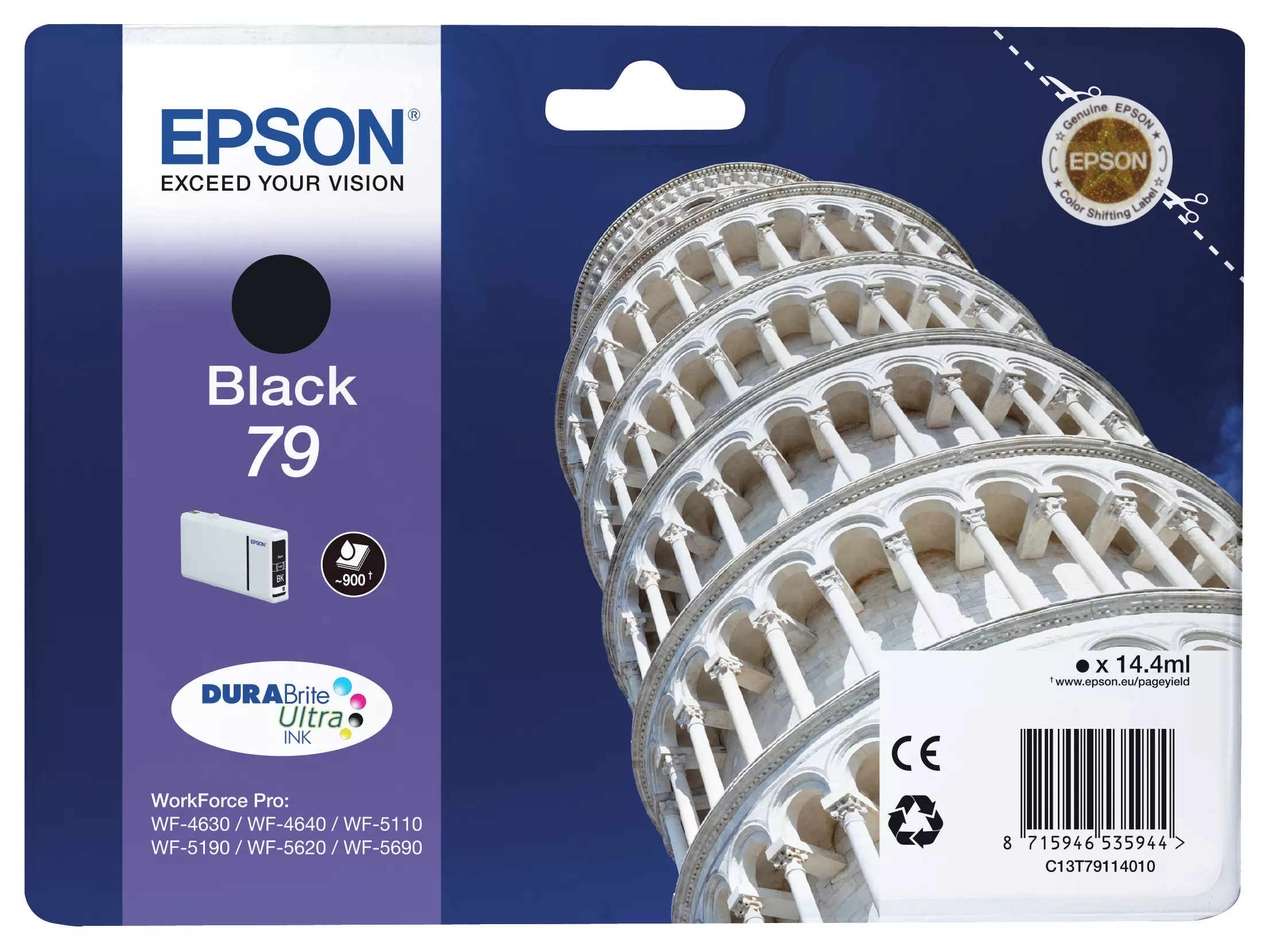 Revendeur officiel EPSON 79 cartouche dencre noir capacité standard 14.4ml