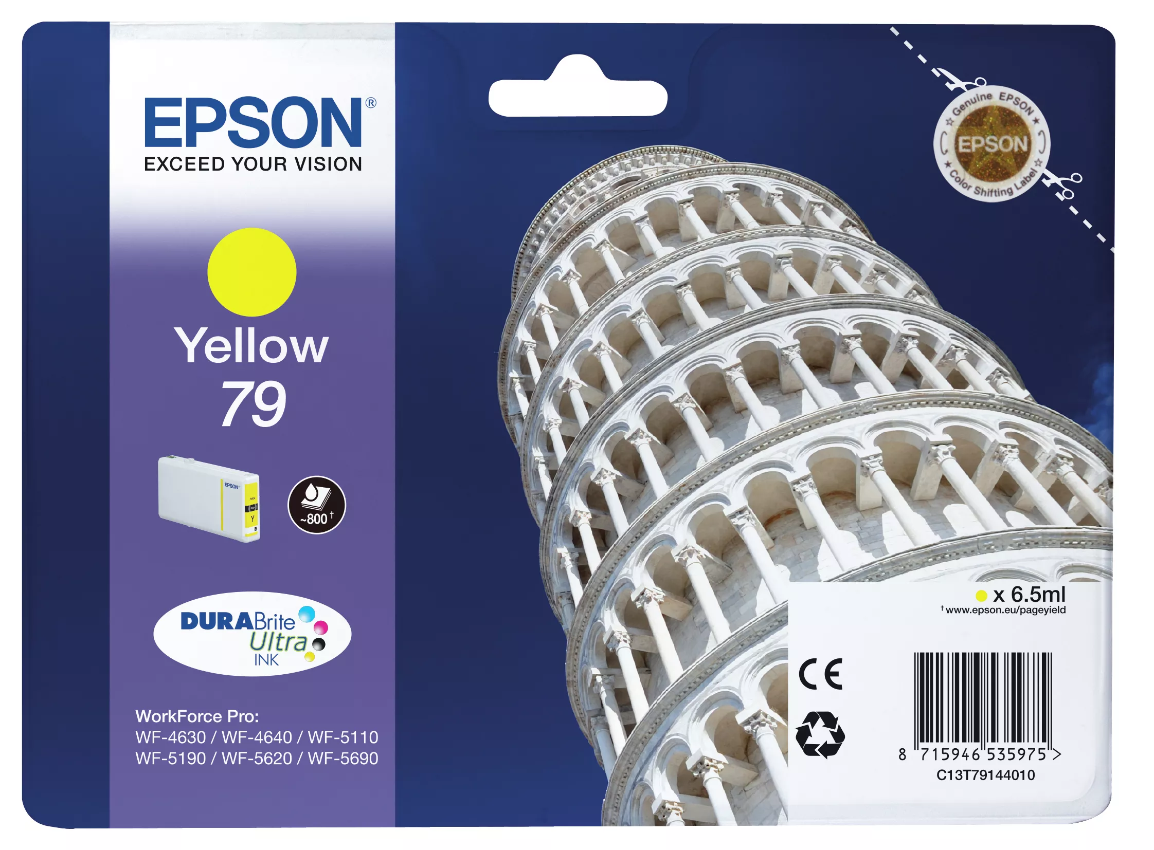 Vente Cartouches d'encre EPSON 79 cartouche dencre jaune capacité standard 6.5ml sur hello RSE