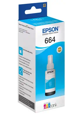 Epson 664 Ecotank Cyan ink bottle Epson - visuel 1 - hello RSE - Pour des impressions au quotidien