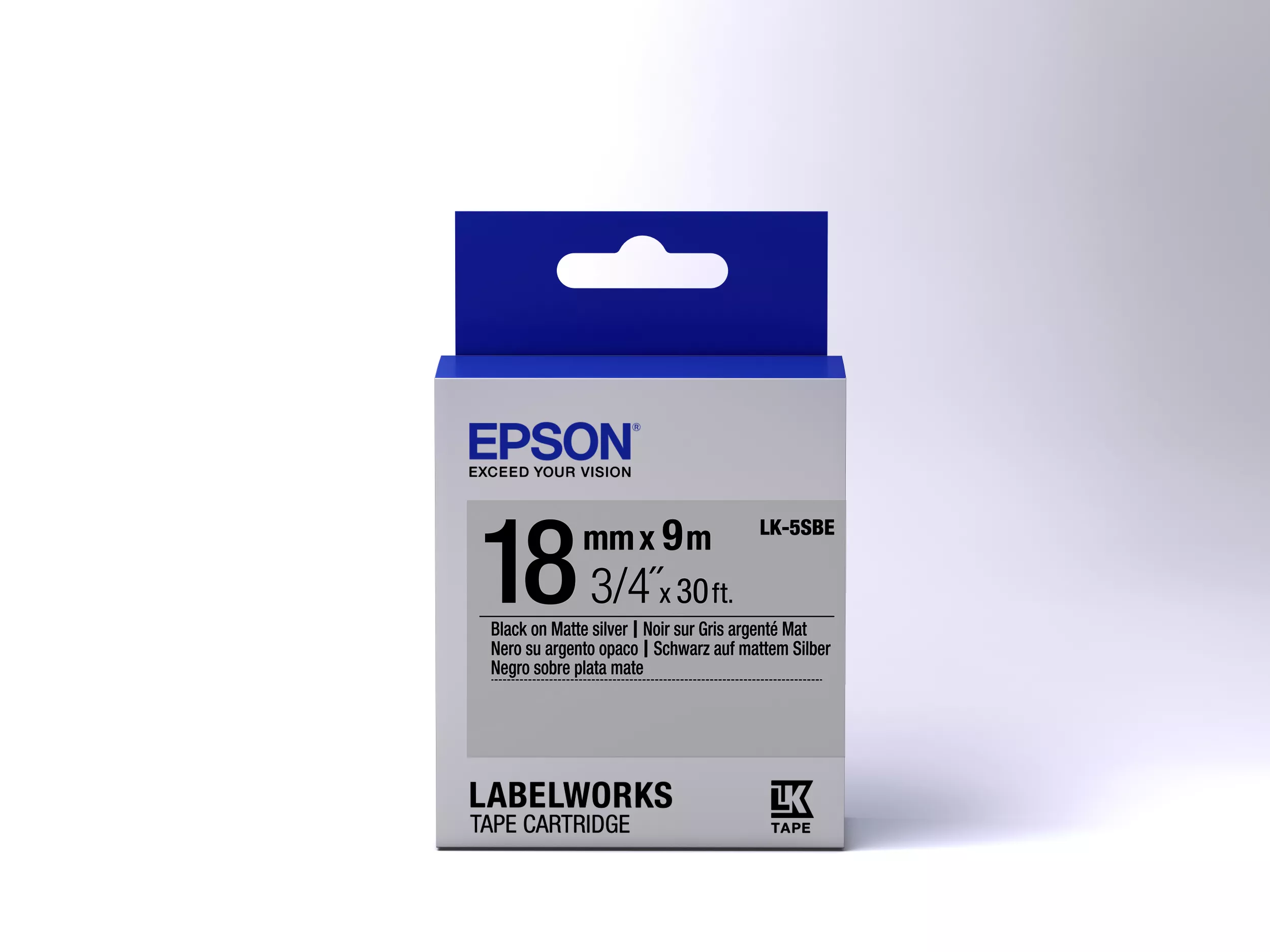 Vente Epson LK-5SBE - Mat - Noir sur Argent Epson au meilleur prix - visuel 2