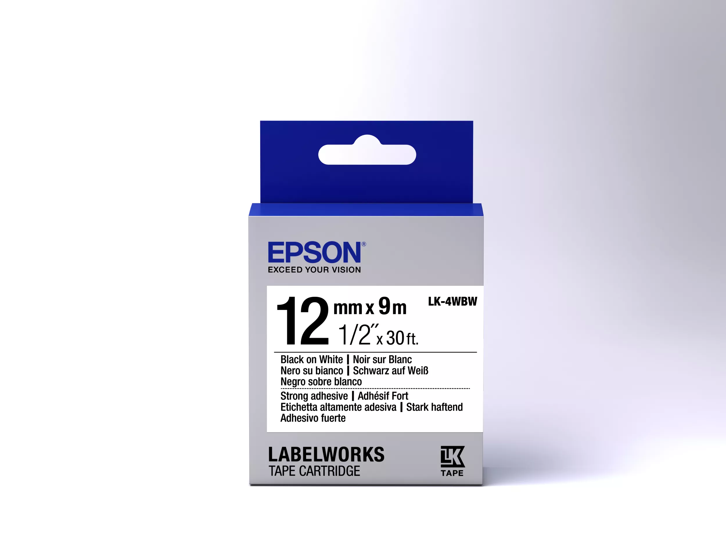 Vente EPSON LK4WBW forte Adh. Noir sur blanc ruban Epson au meilleur prix - visuel 2