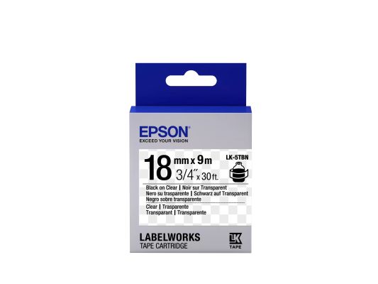 Achat Epson LK-5TBN - Transparent - Noir sur Transparent - 8715946611525