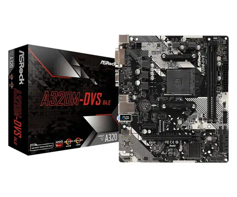 Asrock A320M-DVS R4.0 AMD A320 Emplacement AM4 micro ATX - Carte mère - visuel 1
