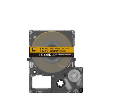 Ruban satin pour étiqueteuse LK-4KBK Noir/Or 12 mm (5 m) - Epson - Autres consommables - visuel 3