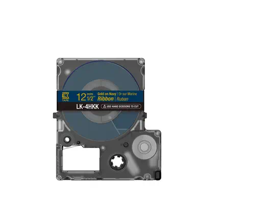 Ruban satin pour étiqueteuse LK-4HKK Or/Marine 12 mm (5 m) - Epson - Autres consommables - visuel 2