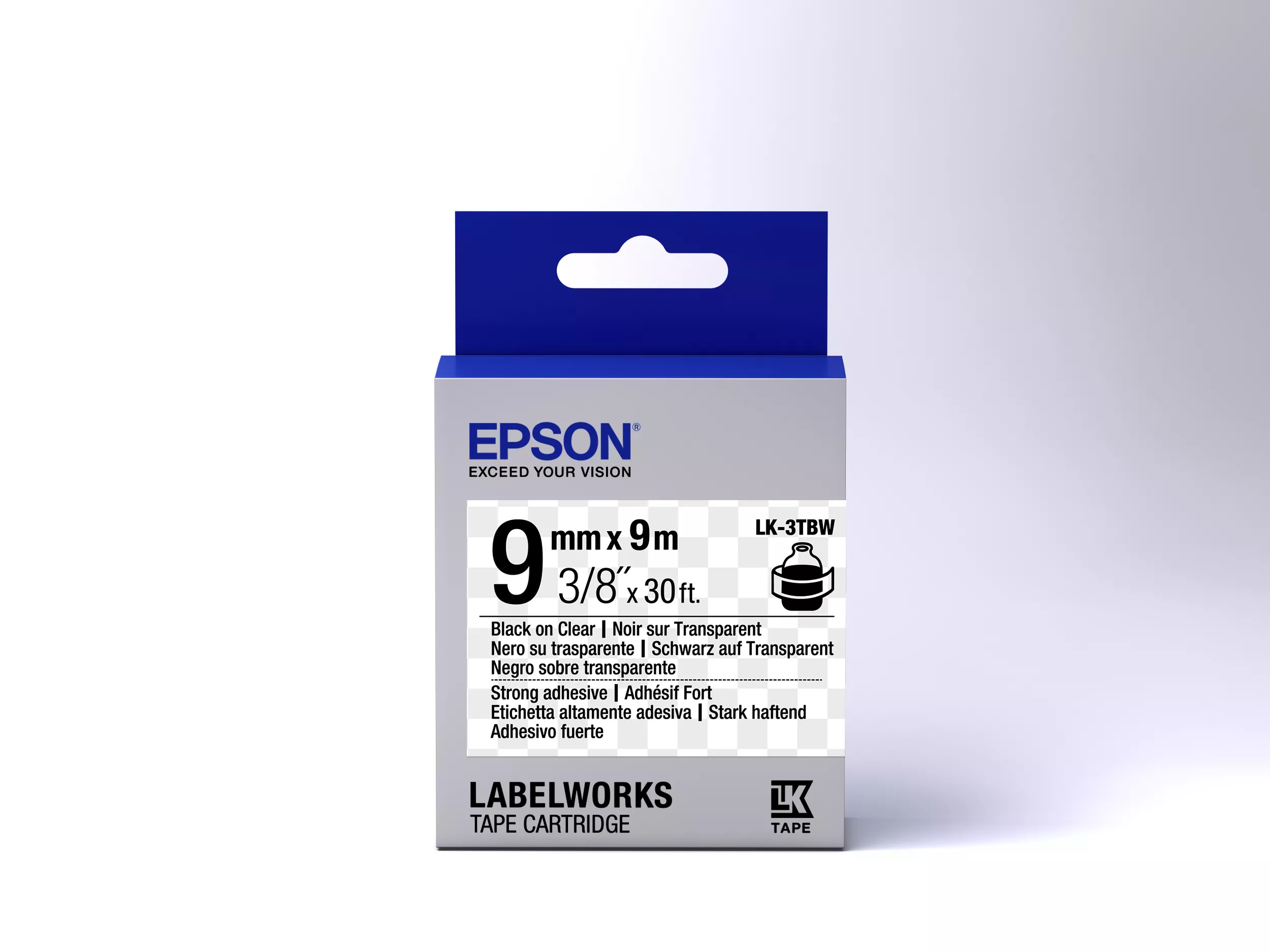Vente Epson LK-3TBW - Adhésif Fort - Noir sur Epson au meilleur prix - visuel 2