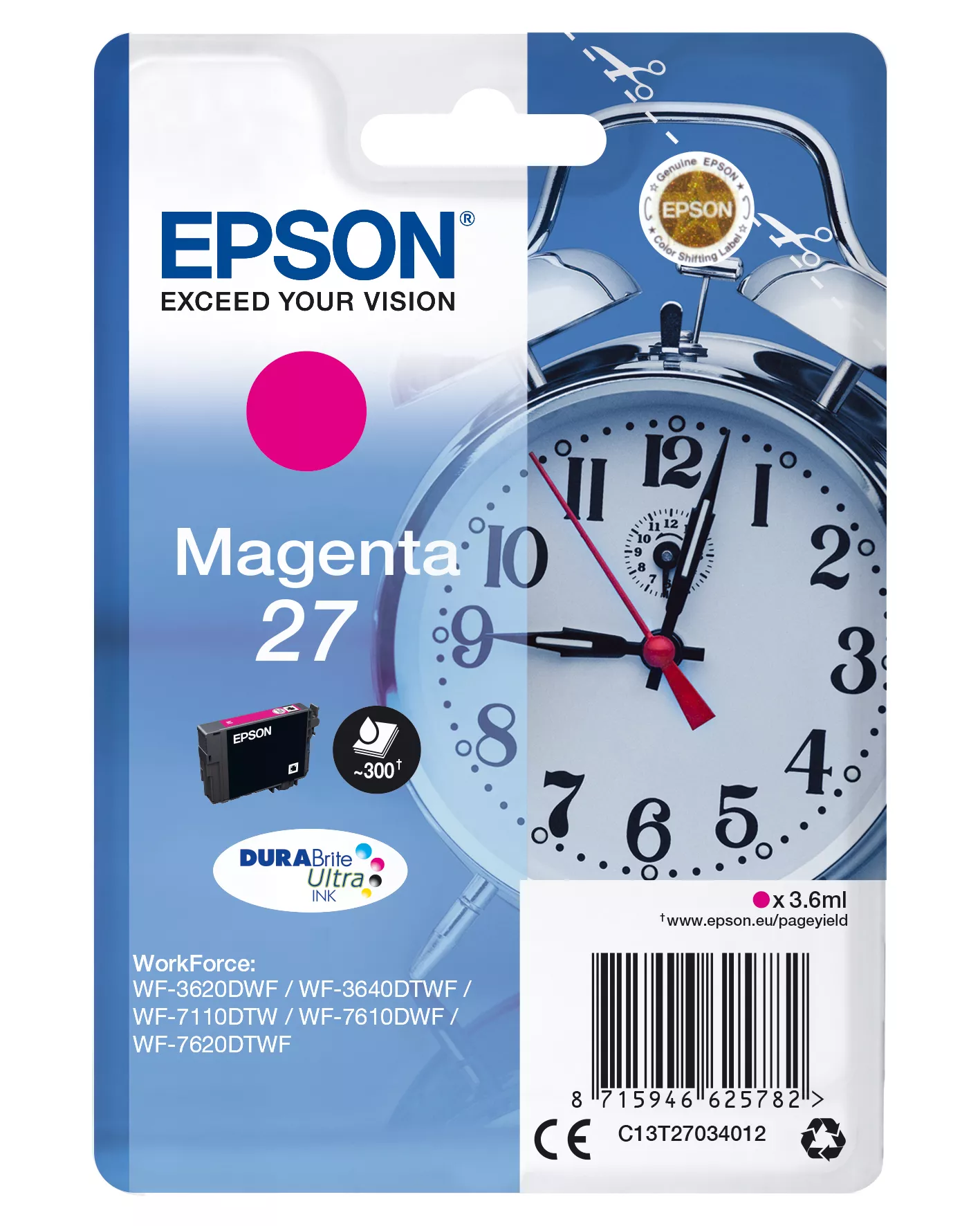 Achat EPSON 27 cartouche d encre magenta capacité standard 3 sur hello RSE